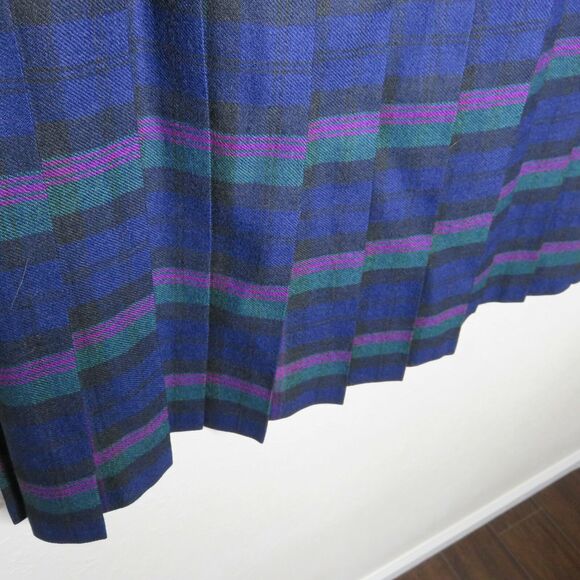 Vintage Deans of Scotland Long Wool Pleated Skirt - Women's 8 - Picture 5 of 7